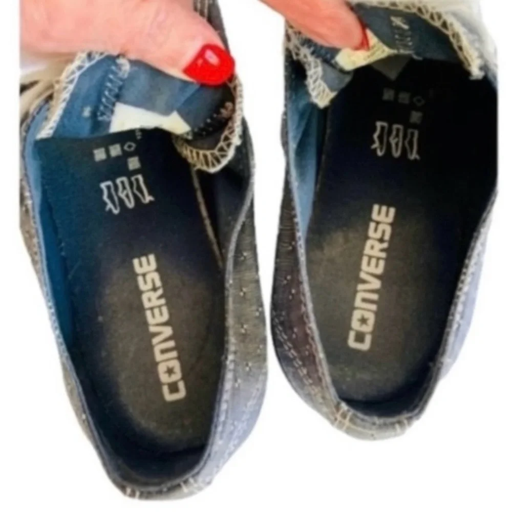 Converse Blue Sneakers with White Accents Sz 8 - Picture 6 of 7